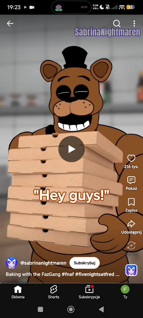 Still frame from Fnaf shorts — a 21s clip marked up for dubbing