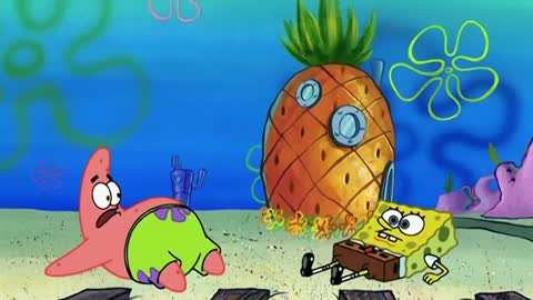 Still frame from Spongebob - Doodlebob — a 3m 52s clip marked up for dubbing