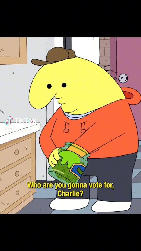Still frame from Arguing about voting — a 21s clip marked up for dubbing
