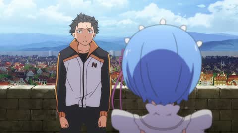 Still frame from I hate myself-Subaru natsuki — a 5m 16s clip marked up for dubbing