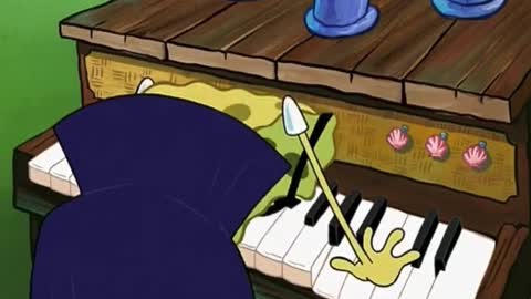 Still frame from SpongeBob - The Ugly Barnacle — a 31s clip marked up for dubbing