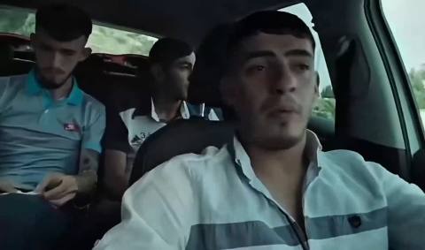 Still frame from anamız var oglem — a 13s clip marked up for dubbing