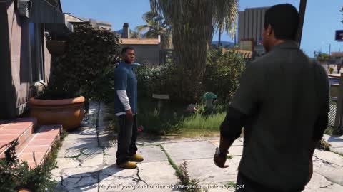 Still frame from Yee-yee-ass haircut GTA V — a 26s clip marked up for dubbing