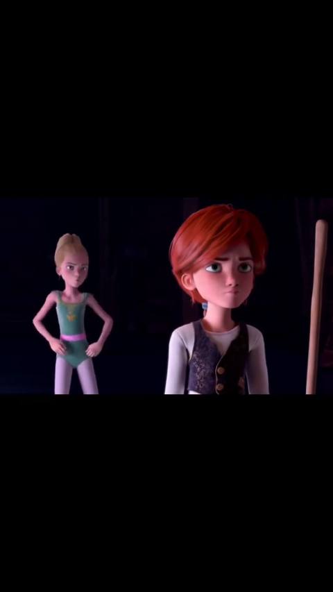 Still frame from балерина — a 2m 28s clip marked up for dubbing