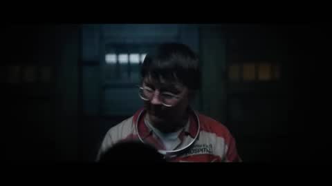 Still frame from Riddler Interrogation Scene - Batman 2022 — a 6m 08s clip marked up for dubbing