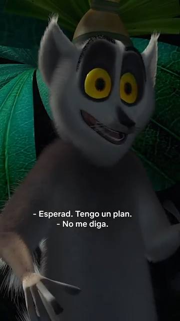 Still frame from Madagascar Leon Bobo — a 42s clip marked up for dubbing