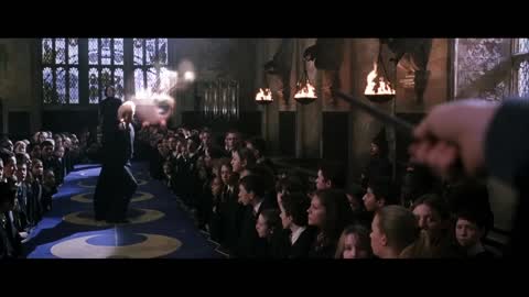 Still frame from Harry Potter Duel — a 2m 08s clip marked up for dubbing