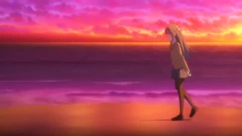 Still frame from Fukashigi No Carte — a 1m 50s clip marked up for dubbing