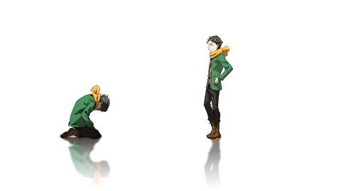 Still frame from Amazing guy — a 1m 05s clip marked up for dubbing