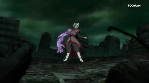 Still frame from DBS -VB vs zamasu VF FRENCH DUB Français — a 1m 31s clip marked up for dubbing
