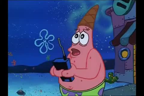 Still frame from SpongebobPatrick - Hes Just Standing There Menacingly — a 2m 05s clip marked up for dubbing