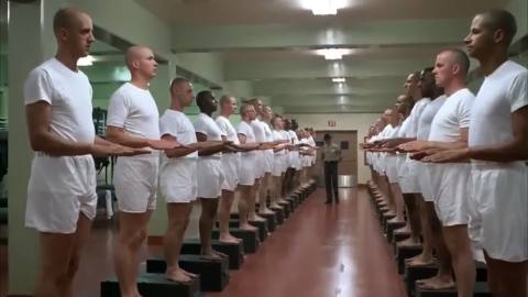 Still frame from Full Metal Jacket - Jelly Doughnut — a 2m 46s clip marked up for dubbing