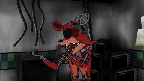 Still frame from 5 AM at Freddys The Prequel — a 2m 55s clip marked up for dubbing