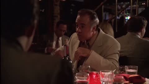 Still frame from You remember your first blowjob - The Sopranos — a 20s clip marked up for dubbing