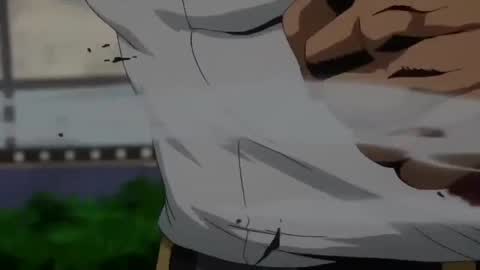 Still frame from All Might VS Nomu — a 3m 25s clip marked up for dubbing