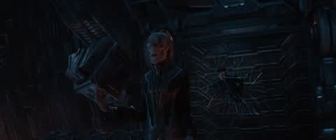 Still frame from Avengers IW - Saving Doctor Strange — a 49s clip marked up for dubbing