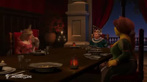 Still frame from ytdowncom youtube shrek 2 2004 an awkward dinner scene 2 1 media rmpfmjfezxs 001 1080p ylsqqs — a 3m 25s clip marked up for dubbing