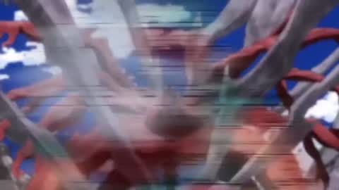 Still frame from Deku vs Overhaul — a 1m 11s clip marked up for dubbing