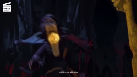 Still frame from Shrek 1 - Donkey and Dragon Meet — a 2m 16s clip marked up for dubbing