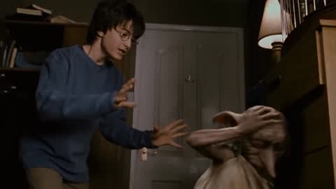 Still frame from Harry meets dobby full scene harry potter dub pack — a 4m 45s clip marked up for dubbing
