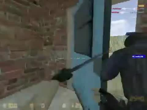 Still frame from DOOR STUCK! DOOR STUCK! — a 35s clip marked up for dubbing