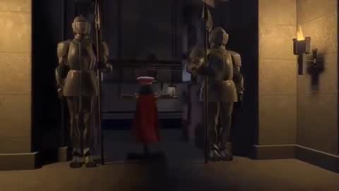 Still frame from Farquaad e Biscoito — a 1m 13s clip marked up for dubbing