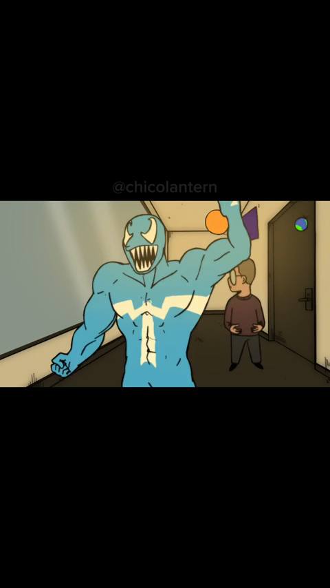 Still frame from Spiderman escape — a 22s clip marked up for dubbing