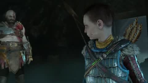 Still frame from God of War - There are consequences to killing a god! — a 2m 07s clip marked up for dubbing