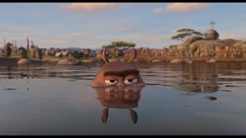 Still frame from Madagascar 2 - Gloria conoce a Moto Moto (LAT) — a 48s clip marked up for dubbing
