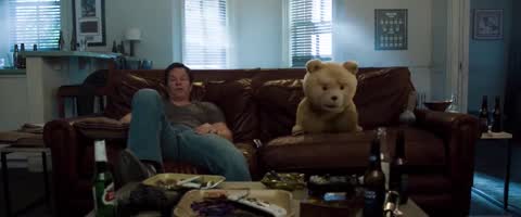 Still frame from Ted And Sam — a 24s clip marked up for dubbing