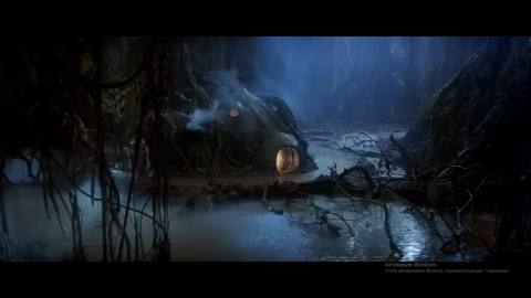 Still frame from Йода и люк — a 3m 17s clip marked up for dubbing