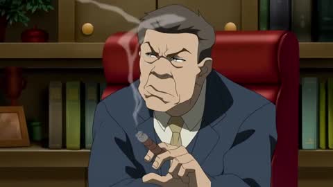 Still frame from The Boondocks-How is a n***a gonna borrow a fry — a 59s clip marked up for dubbing