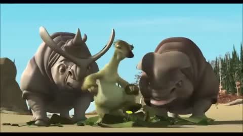 Still frame from Ice age - Last Dandelion — a 1m 19s clip marked up for dubbing