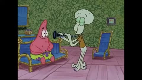 Still frame from Spongebob - Solitude E Minor — a 17s clip marked up for dubbing