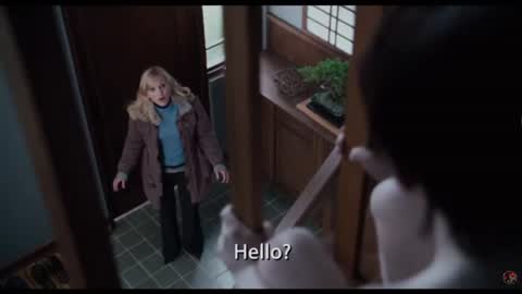 Still frame from Scary Movie 4 "Herro?" Scene — a 52s clip marked up for dubbing