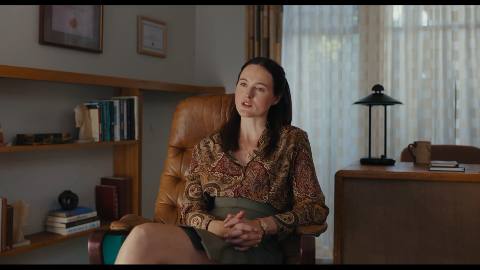 Still frame from STAY IN CHARACTER — a 1m 00s clip marked up for dubbing