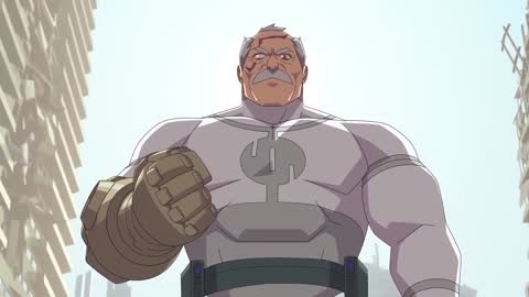 Still frame from Conquest's Arrival — a 1m 04s clip marked up for dubbing