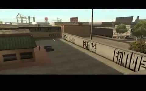 Still frame from Big Smoke's order' — a 31s clip marked up for dubbing