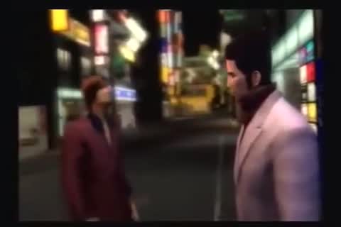 Still frame from Yakooza — a 1m 16s clip marked up for dubbing