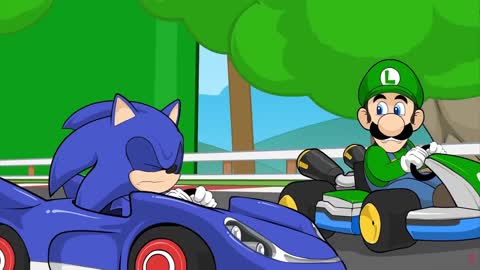 Still frame from Racist Mario — a 3m 27s clip marked up for dubbing