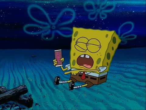 Still frame from Spongebob- Now Im Going to Starve — a 2m 35s clip marked up for dubbing