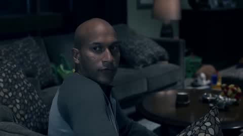Still frame from Key Peele - Baby Forest — a 2m 41s clip marked up for dubbing