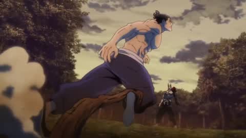 Still frame from Yuji  Todo vs Hanami My Brother — a 4m 51s clip marked up for dubbing