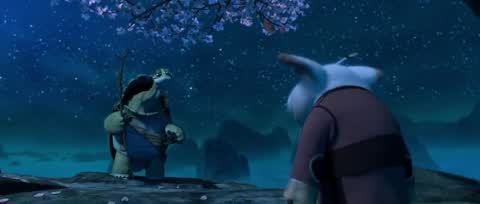 Still frame from Kung Fu Panda - Oogway Ascends — a 2m 47s clip marked up for dubbing
