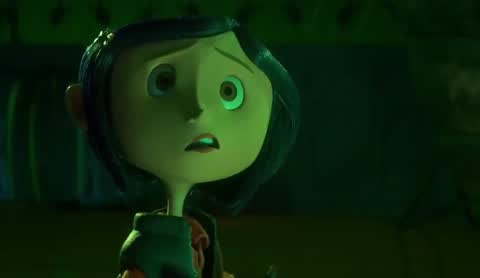 Still frame from Coraline Vs The Other Mother — a 4m 02s clip marked up for dubbing