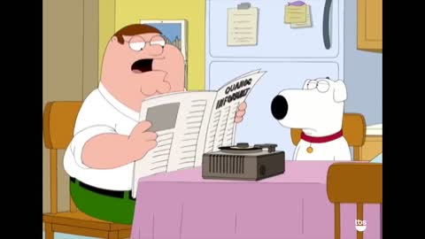 Still frame from Family Guy - Surfin' Bird — a 1m 09s clip marked up for dubbing