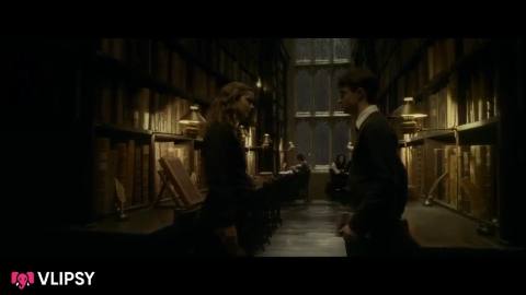 Still frame from Harris potteris — a 21s clip marked up for dubbing