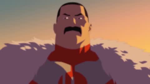 Still frame from Mark Finds Thragg — a 2m 11s clip marked up for dubbing