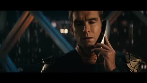 Still frame from Homelander Gets a Call — a 1m 19s clip marked up for dubbing