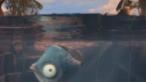 Still frame from Madagascar 2 The Moto-Moto Song — a 47s clip marked up for dubbing